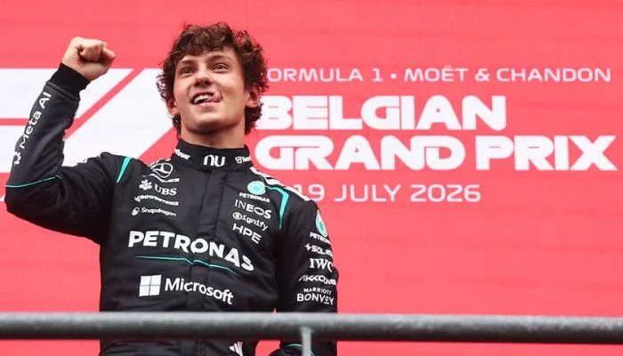  Antonelli wins Belgian Grand Prix as Russell crashes out