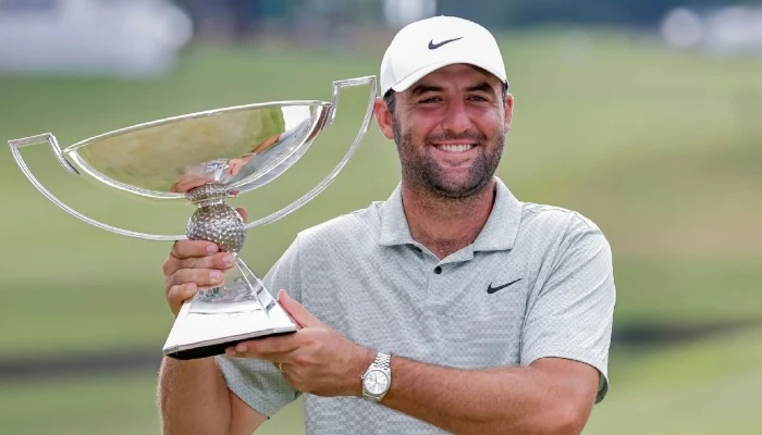  Scottie Scheffler wins FedEx St. Jude Championship by eight shots